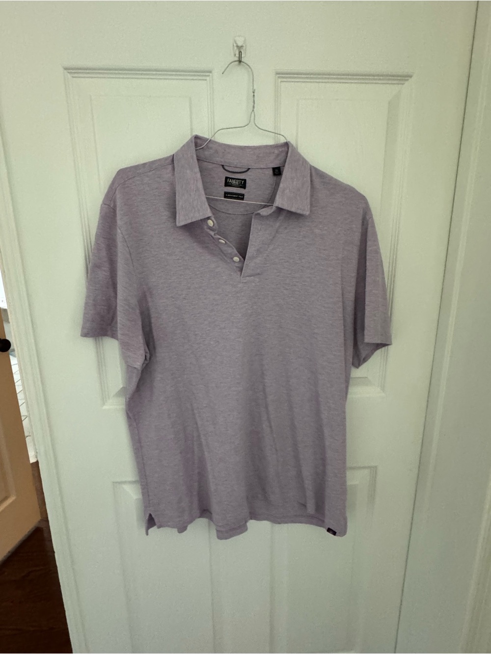Faherty Men's Lavender Polo Shirt